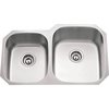 Hardware Resources 32" Lx20-5/8" Wx9" D Undermount 18 Gauge Stainless Steel 40/60 Double Bowl Sink 801R-18